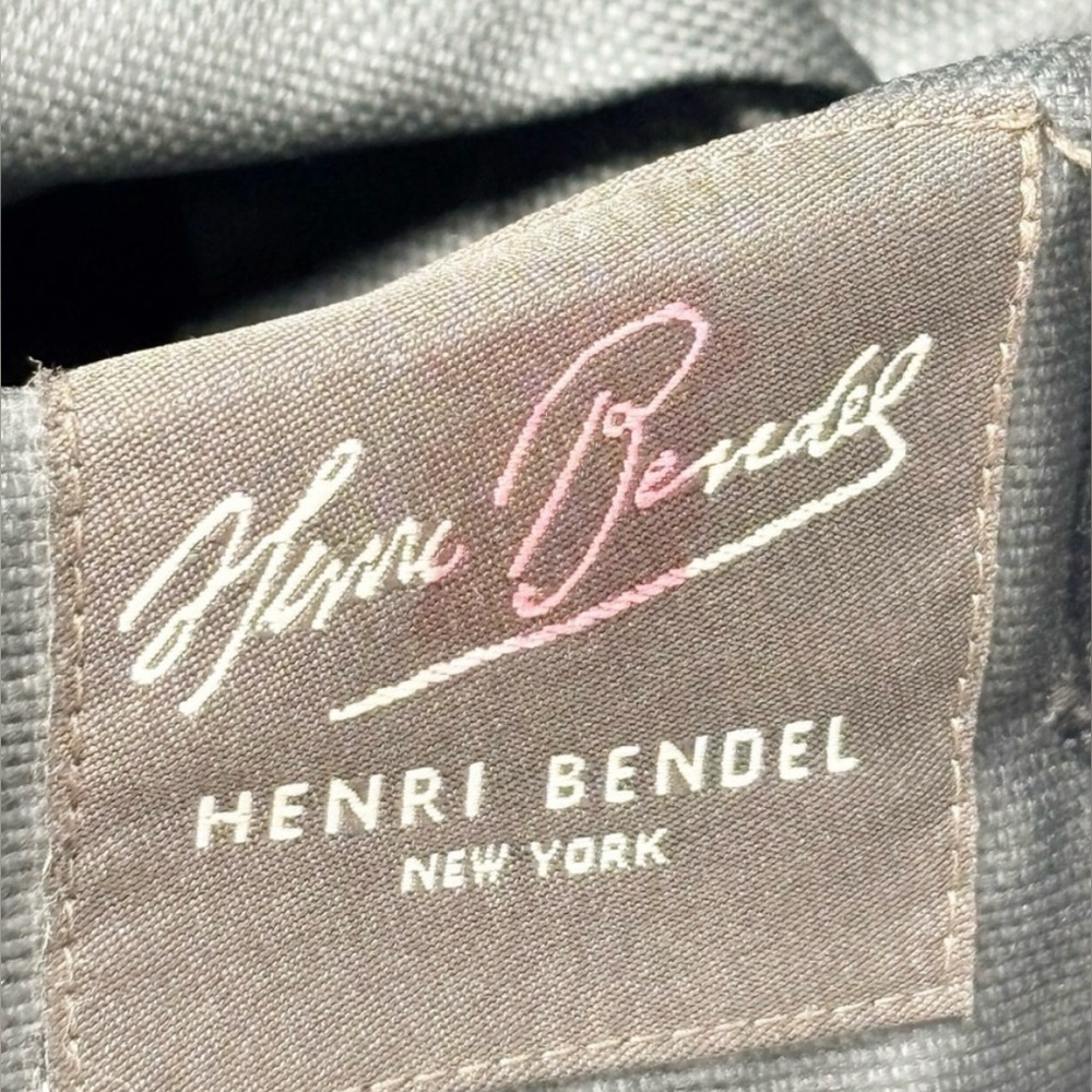 HENRI BENDEL Vintage Black Polymide Coated Coat Removable Fur Collar - Picture 4 of 5
